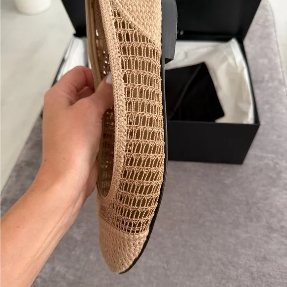 CHANEL Beige Crochet Ballet Flats - Picture 10 of 14